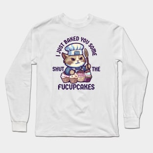 Fucupcakes  - retro illustration Long Sleeve T-Shirt